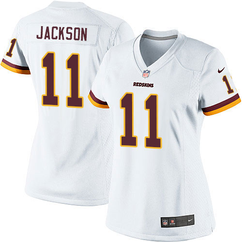 Women's Limited DeSean Jackson Nike Jersey White Road - #11 NFL Washington Redskins